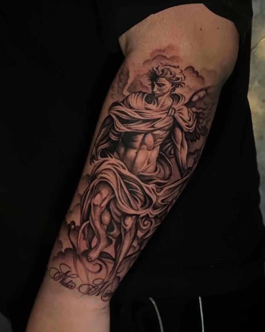 Tatuaje sombras / black & grey por Cintia Tattoo